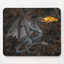 Fire-Breathing Dragon Mouse Pad
