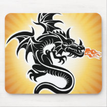Fire breathing dragon mousepads