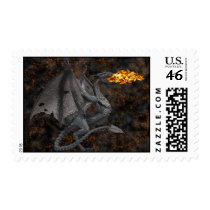Fire-Breathing Dragon Postage Stamps