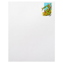 Fire breathing serpent personalized letterhead
