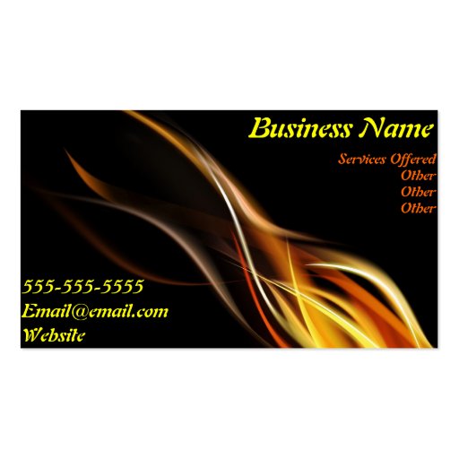 Fire Business Card (front side)