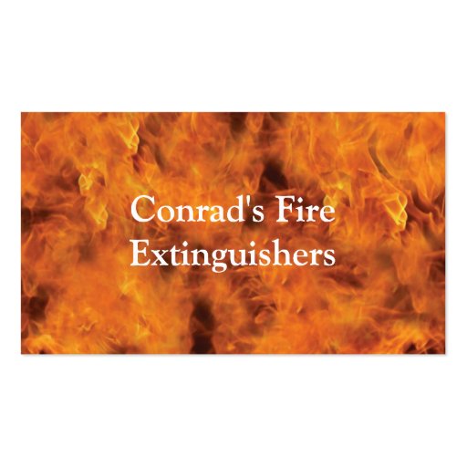 Fire Business Card Template (front side)