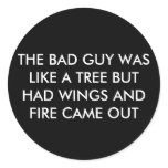 FIRE CAME OUT Round Stickers