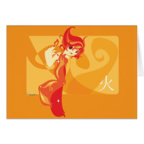 Fire Chibi card