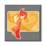 Fire Chibi Magnet magnets