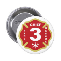 Fire Chief Badge Button