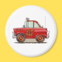 Fire Chief Car Round Magnet magnets