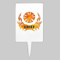 Fire Chief Flames cake picks
