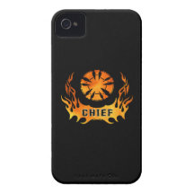 Fire Chief Flames iPhone 4 Case-Mate Case