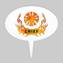 Fire Chief Flames cake picks