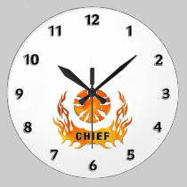 Fire Chief Flames wall clocks