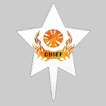 Fire Chief Flames cake picks