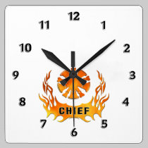 Fire Chief Flames wall clocks