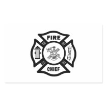 Fire Chief Rectangular Sticker