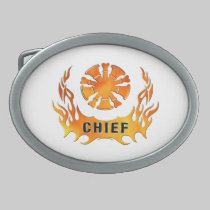 Fire Chief's Flames belt buckles