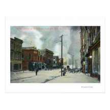Fire Coming Up Third Street, 1906 Earthquake Postcard