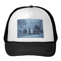 Fire Crew in Action - Vintage Mesh Hats