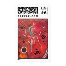 Fire Dancer Postage Stamp