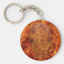 Fire Demon Round Keychain