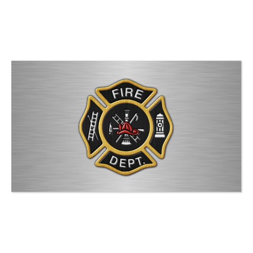 Fire Department Deluxe Business Card Template (back side)