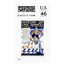 Fire Department Engine NYC 1936 WPA Postage Stamp