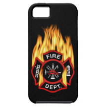 Fire Department Flaming Badge iPhone 5 Cases