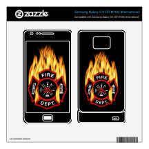 Fire Department Flaming Badge Samsung Galaxy S II Decal