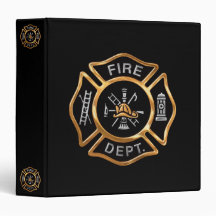 Fire Department Gold Badge Binders