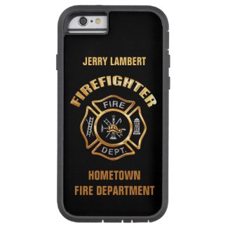 Fire Department Gold Name Template iPhone 6 Case