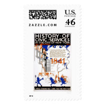 Fire Department Steam NYC 1936 WPA Stamps