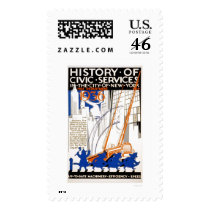 Fire Department Truck NYC 1936 WPA Stamp
