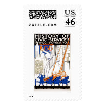 Fire Department Truck NYC 1936 WPA Stamp