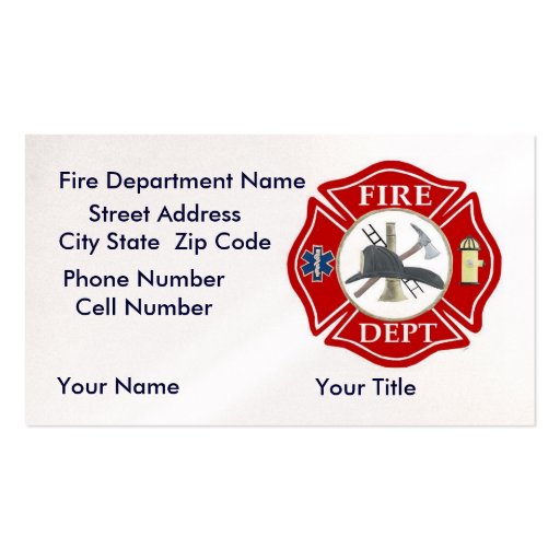 261+ Fire Department Business Cards and Fire Department Business Card