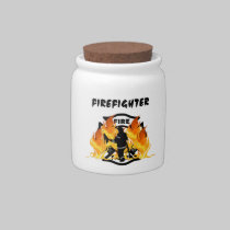 Fire Dept Flames candy jars