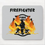 Fire Dept Flames mousepads, home decor and jewelry