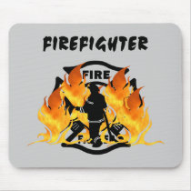 Fire Dept Flames mousepads