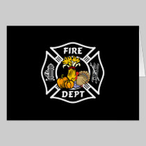 Fire Dept Thanksgiving Logo cards