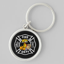 Fire Dept Thanksgiving Logo keychains