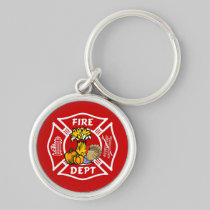 Fire Dept Thanksgiving Logo keychains