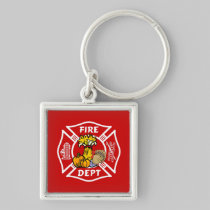 Fire Dept Thanksgiving Logo keychains