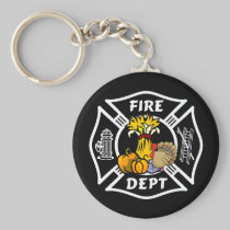 Fire Dept Thanksgiving Logo keychains