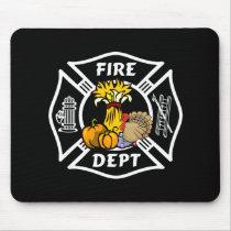 Fire Dept Thanksgiving Logo mousepads