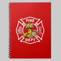 Fire Dept Thanksgiving Logo notebooks