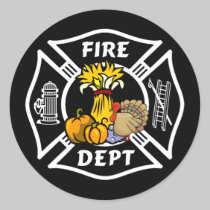 Fire Dept Thanksgiving Logo stickers