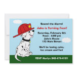 Fire Dog Birthday Party Invitation