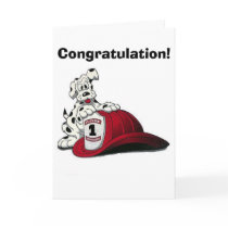Fire Dog, Congratulation! Card