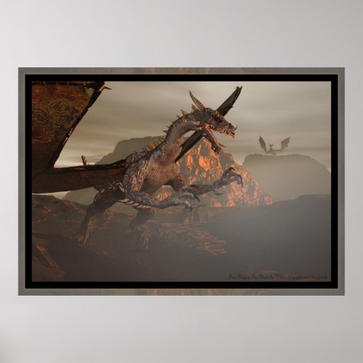 Fire Dragon By Michelle Wilder Poster