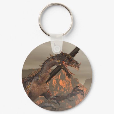 Fire Dragon KeyChain by DragonCat