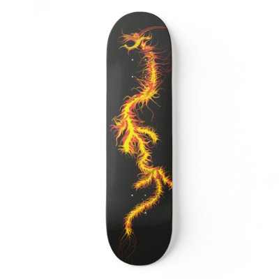 fire dragon skate board decks by abadu44