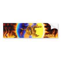 Fire Dragon with your names in flames Bumper Stickers
